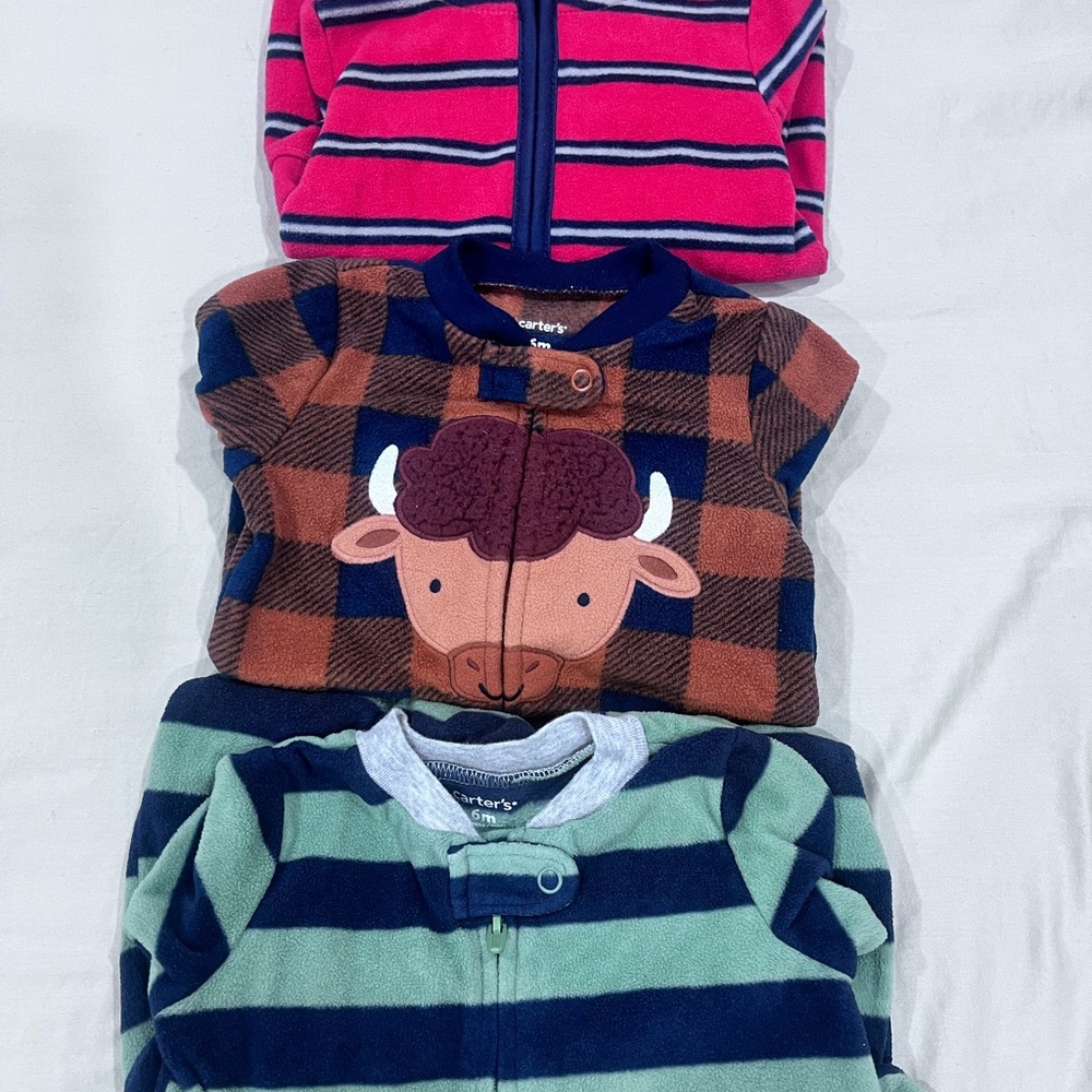 Carters Baby Boy Footies 6 Months